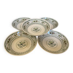 Cinq assiettes creuses coupelles provençal royal doulton Cinq assiettes creuses coupelles provençal royal doulton