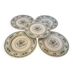 Cinq assiettes à dessert provençal royal doulton Cinq assiettes à dessert provençal royal doulton