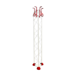 Cintre moderne en métal blanc et rouge, italie 1980s Cintre moderne en métal blanc et rouge, italie 1980s