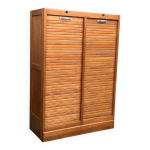 Classeur � rideau ancien en ch�ne h120