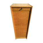 Classeur  rideau plaquage chne dor hauteur 121cm