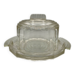 Cloche  fromage art dco en verre press
