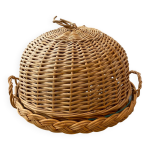 Cloche  fromage en rotin