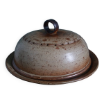 Cloche et plateau  fromage en grs de puisaye sign jean - pierre prud hom