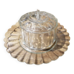 Cloche verre pais avec assiette