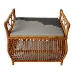 Coffre  jouets scandinave en rotin