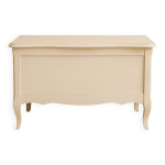 Coffre à jouets vintage en bois blanc Coffre à jouets vintage en bois blanc