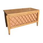Coffre  jouets vintage rotin ou meuble entre