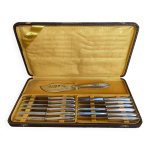 Coffret de 12 couteaux en m�tal argent� argental 17 cm