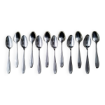 Coffret de 12 cuillres  caf mtal argent 18g