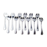 Coffret de 12 fourchettes  huitres en mtal argent  rubans croiss