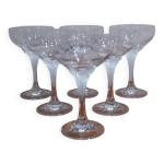 Coffret de 6 coupes granville en cristal d'arques
