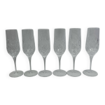 Coffret de 6 fltes  champagne en cristal royal doulton