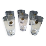 Coffret de 6 verres � eau ou orangeade cristal d'arques mod�le cheverny