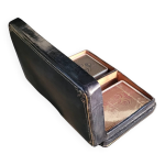 Coffret ancien de jeux de cartes ffb en cuir v�ritable