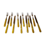 Coffret dessert vermeil avec crin