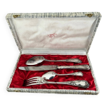 Coffret crin 4 couverts cailar bayard mtal argent poinons