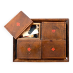 Coffret de jeu xixe sicle bois