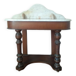 Coiffeuse ancienne en bois et marbre