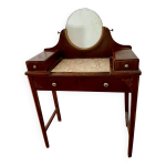 Coiffeuse ancienne bois massif début xxe plateau marbré & miroir Coiffeuse ancienne bois massif début xxe plateau marbré & miroir