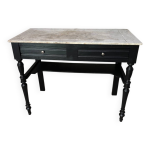 Coiffeuse ancienne en marbre ou bureau noir