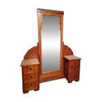 Coiffeuse art d�co en acajou avec miroir biseaut� inclinable, france, ann�es 1920 1930