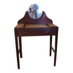 Coiffeuse bois et marbre rouge