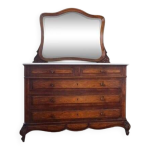 Coiffeuse avec miroir psych style louis xv