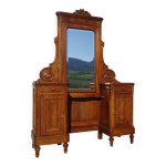 Coiffeuse en noyer avec rangements