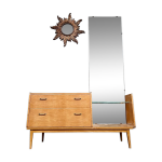 Coiffeuse vintage, en bouleau, table de toilette / meuble d'entre