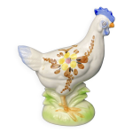 Collection, coq tirelire en terre cuite verniss xxme