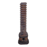 Colonne vis de pressoir en bois ancienne 19me art populaire rustique en chne