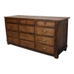 Commode 12 tiroirs en chêne et hêtre, france vers 1910 Commode 12 tiroirs en chêne et hêtre, france vers 1910