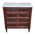 Commode du 19me en acajou et marbre louis xvi