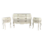 Commode et 2 chevets de style louis xv, xxe sicle