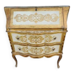 Commode 2 tiroirs, secrétaire en bois doré Commode 2 tiroirs, secrétaire en bois doré