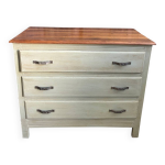 Commode 3 tiroirs en bois massif Commode 3 tiroirs en bois massif