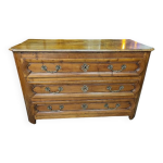 Commode 3 tiroirs en merisier du xvii me siecle