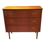 Commode 3 tiroirs scandinave en teck, 1970 Commode 3 tiroirs scandinave en teck, 1970