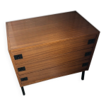Commode 3 tiroirs teck ren jean caillette
