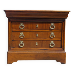 Commode 4 tiroirs, poignes dores dcores de paons et rubans