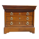 Commode 4 tiroirs, poignes dores ruban et paon