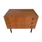 Commode en acajou et métal, france 1960 Commode en acajou et métal, france 1960