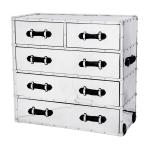 Commode aluminium et cuir