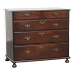 Commode ancienne en chne anglais du xviiie sicle  5 tiroirs