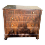 Commode ancienne louis philippe avec plateau marbre noir