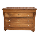 Commode ancienne en noyer xix si�cle (style louis - philippe)