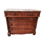 Commode ancienne sculpte en noyer xix