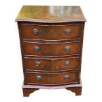 Commode anglaise en bois fonc avec 4 tiroirs