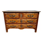 Commode arbalte style louis xv en merisier massif vers 1900 - 1920